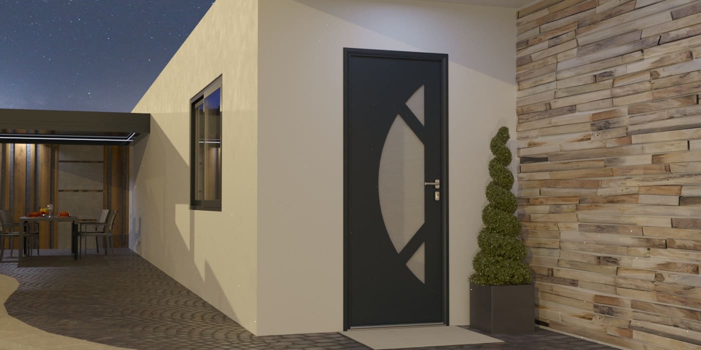 Porte d'Entrée en Aluminium Sur Mesure Sicile - Image 1