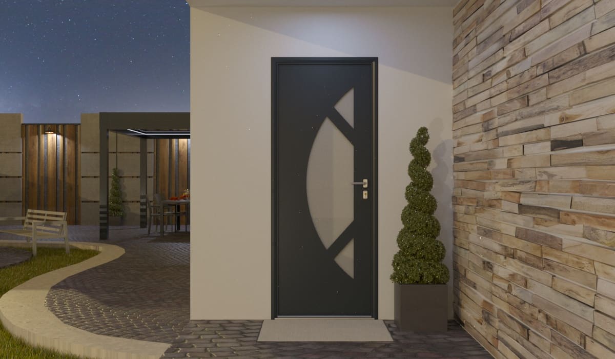 Porte d'Entrée en Aluminium Sur Mesure Sicile - Image 2