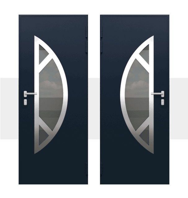 Décoration Porte d'Entrée en Aluminium Sicile Alunox