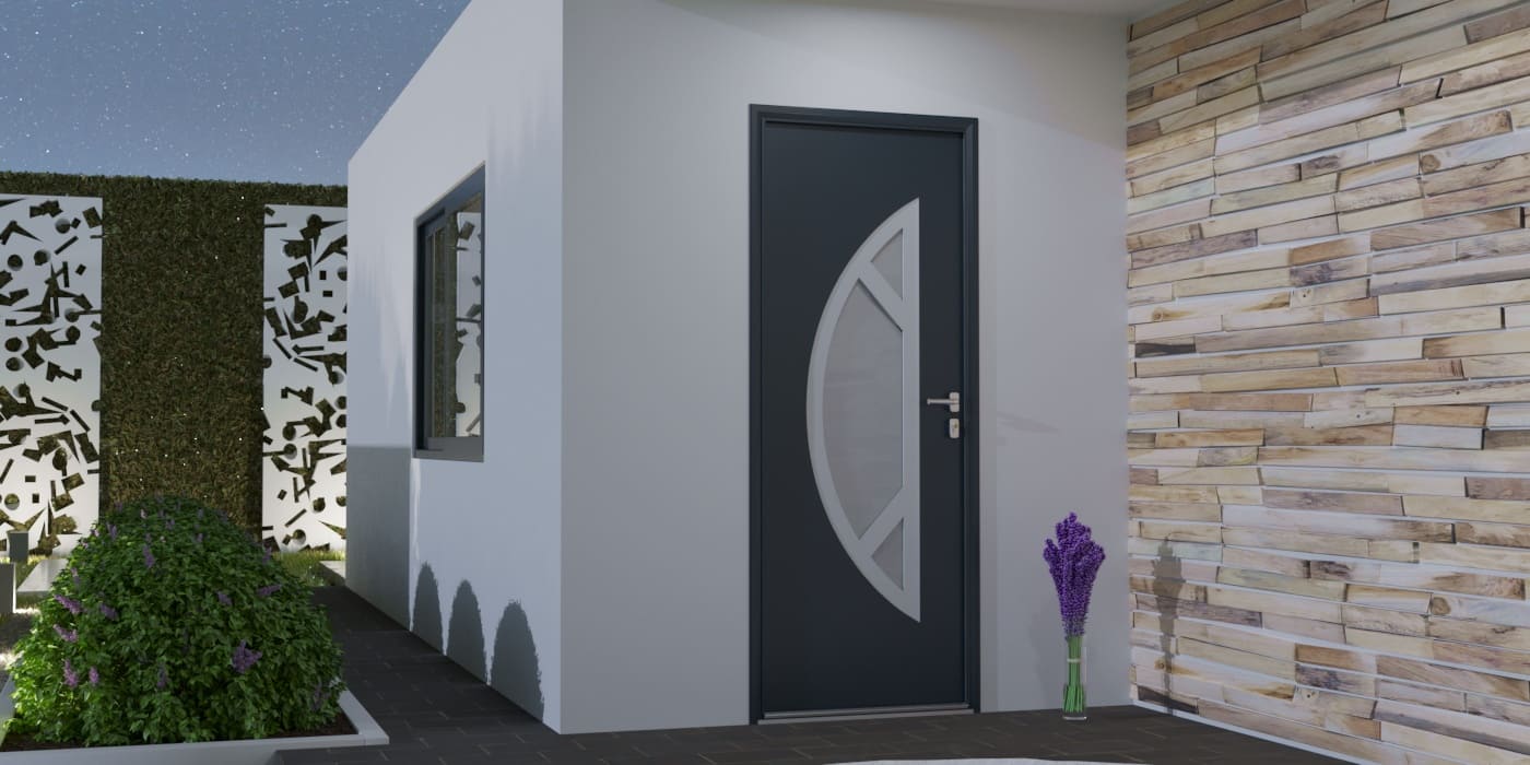 Porte d'Entrée en Aluminium Sur Mesure Sicile Alunox - Image 1