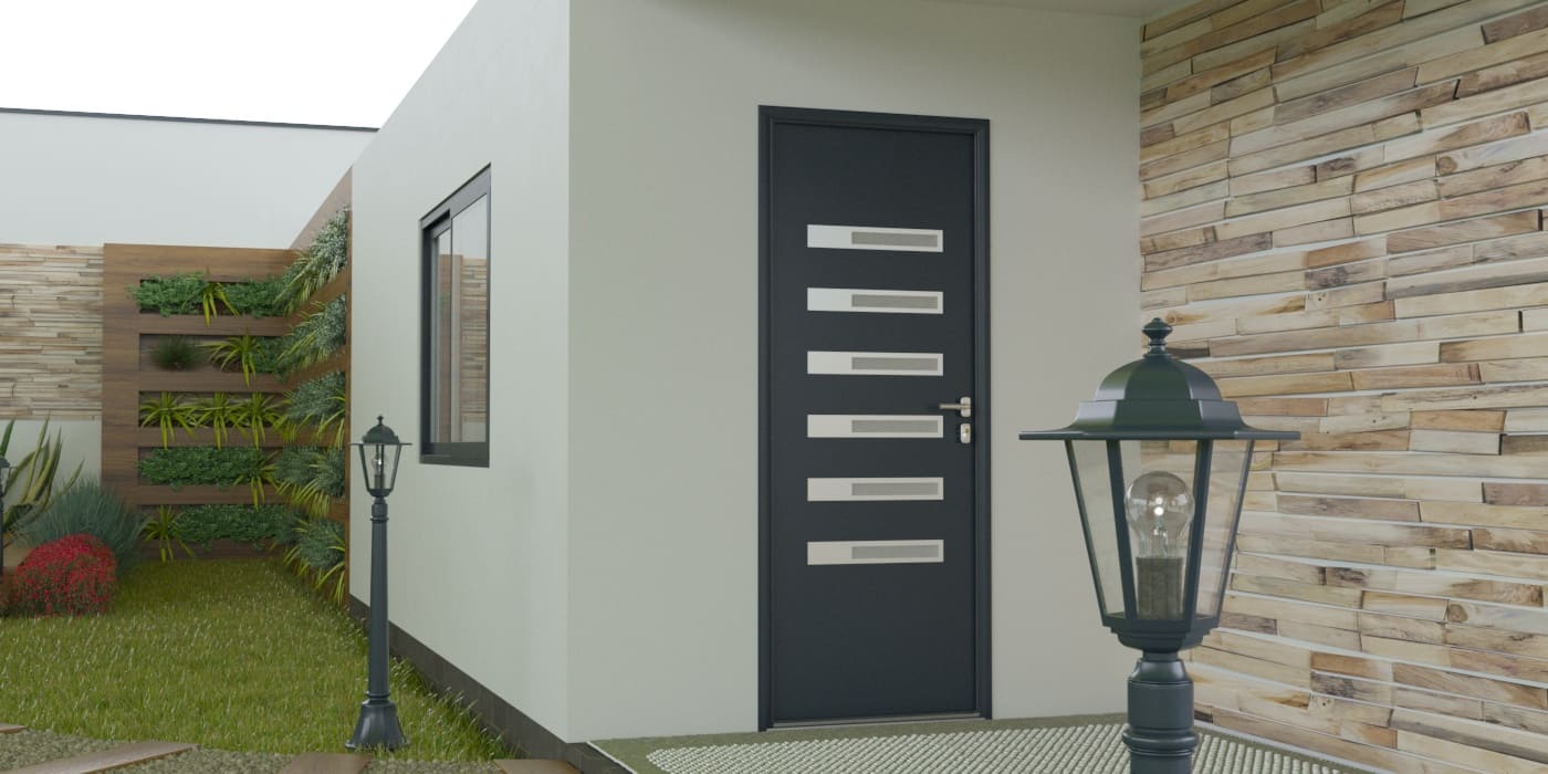Porte d'Entrée en Aluminium Sur Mesure Tilos Alunox - Image 1