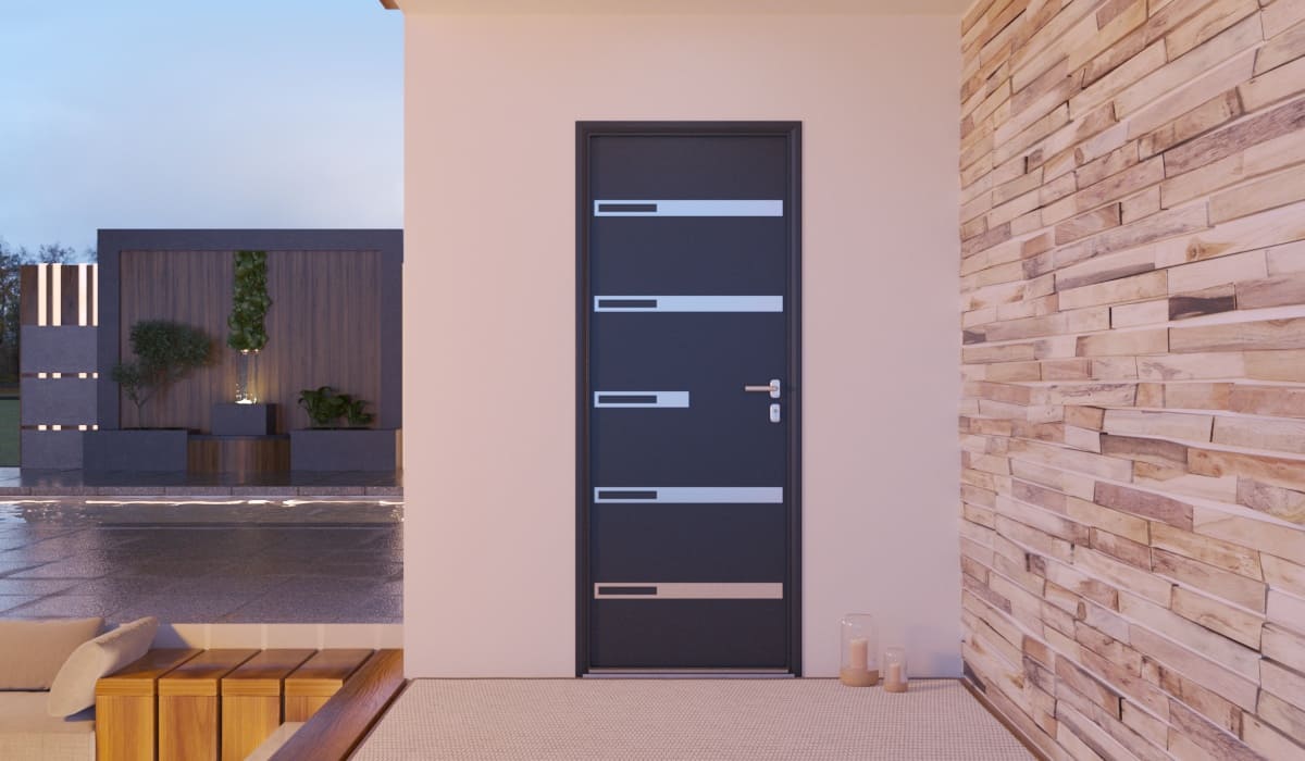 Porte d'Entrée en Aluminium Sur Mesure Vulcano Alunox - Image 2