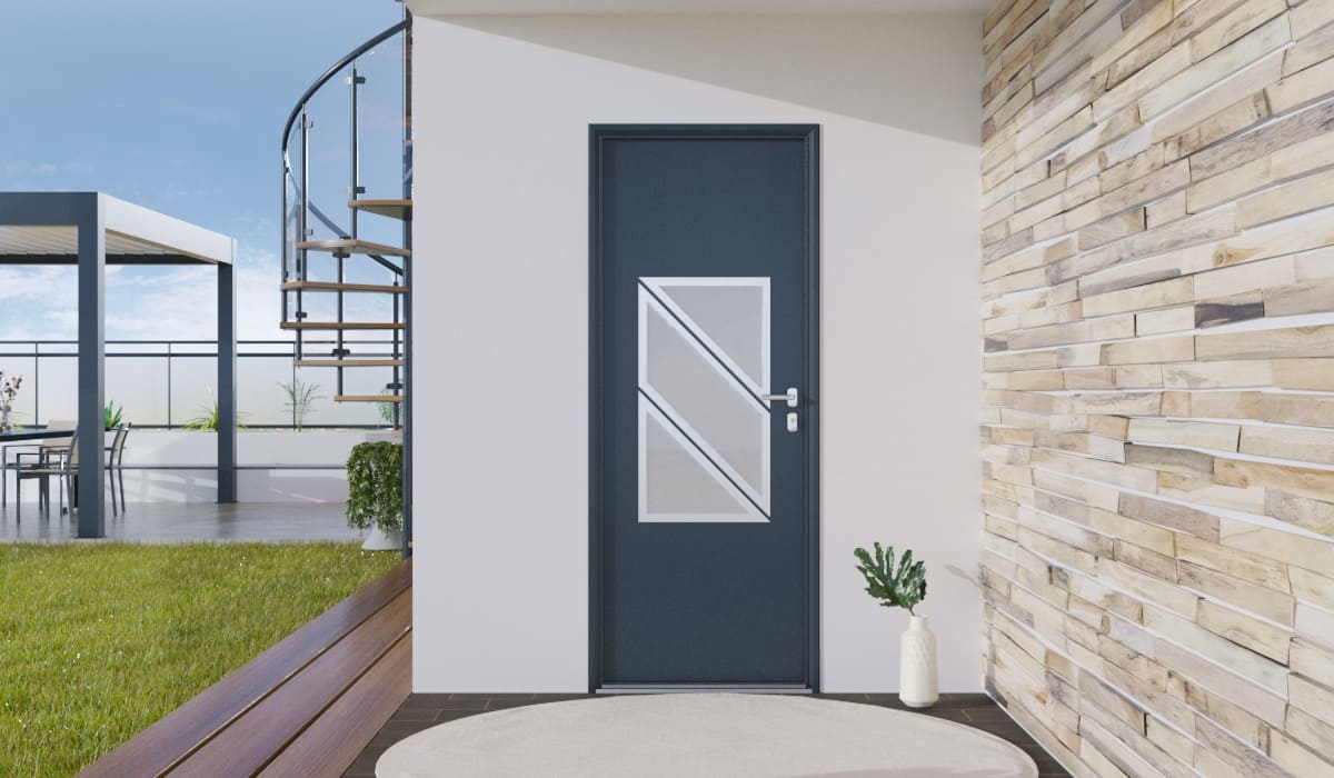 Porte d'Entrée en Aluminium Sur Mesure Zante Alunox 1 - Image 2