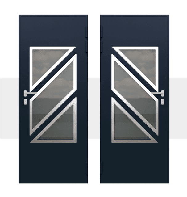Décoration Porte d'Entrée en Aluminium Zante Alunox 2