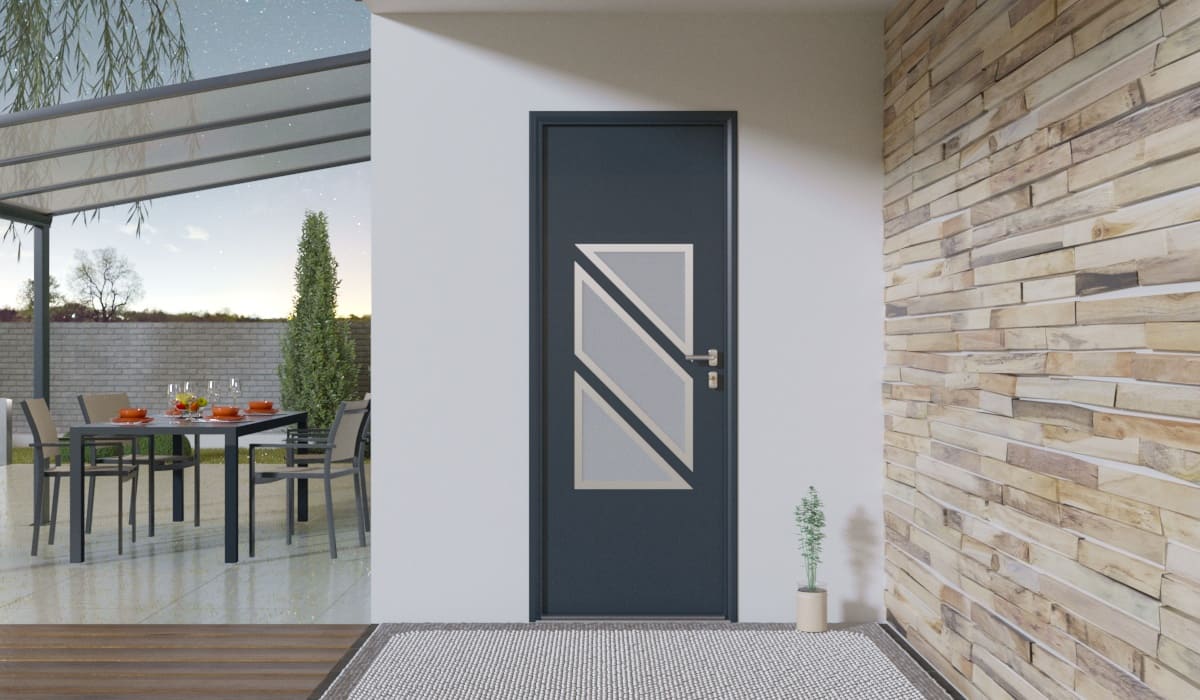Porte d'Entrée en Aluminium Sur Mesure Zante Alunox 2 - Image 2