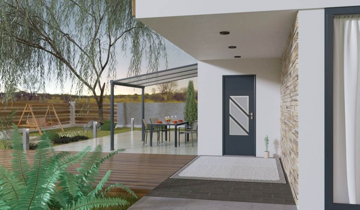 Porte d'Entrée en Aluminium Sur Mesure Zante Alunox 2 - Image 3