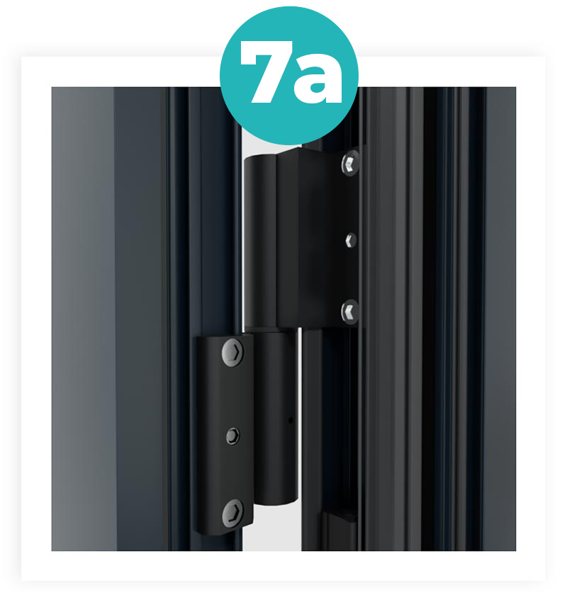 Paumelle réglable pour monobloc 50 mm et 65 mm