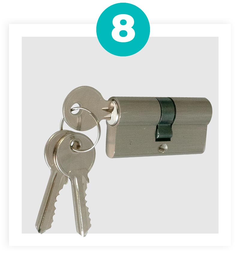 Cylindre européen avec 5 clefs