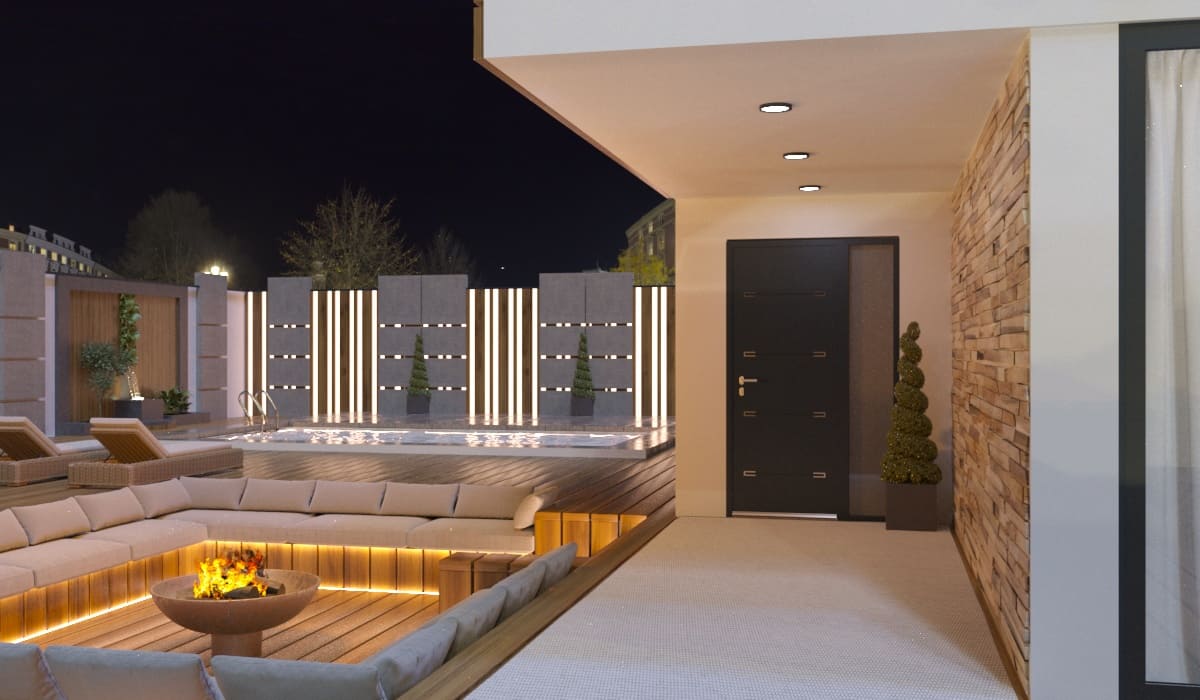 Porte d'Entrée en Aluminium Sur Mesure Kassos Alunox Tierce Fixe Vitree - Image 3