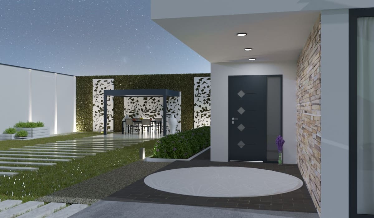 Porte d'Entrée en Aluminium Sur Mesure Molat Tierce Fixe Vitree - Image 3