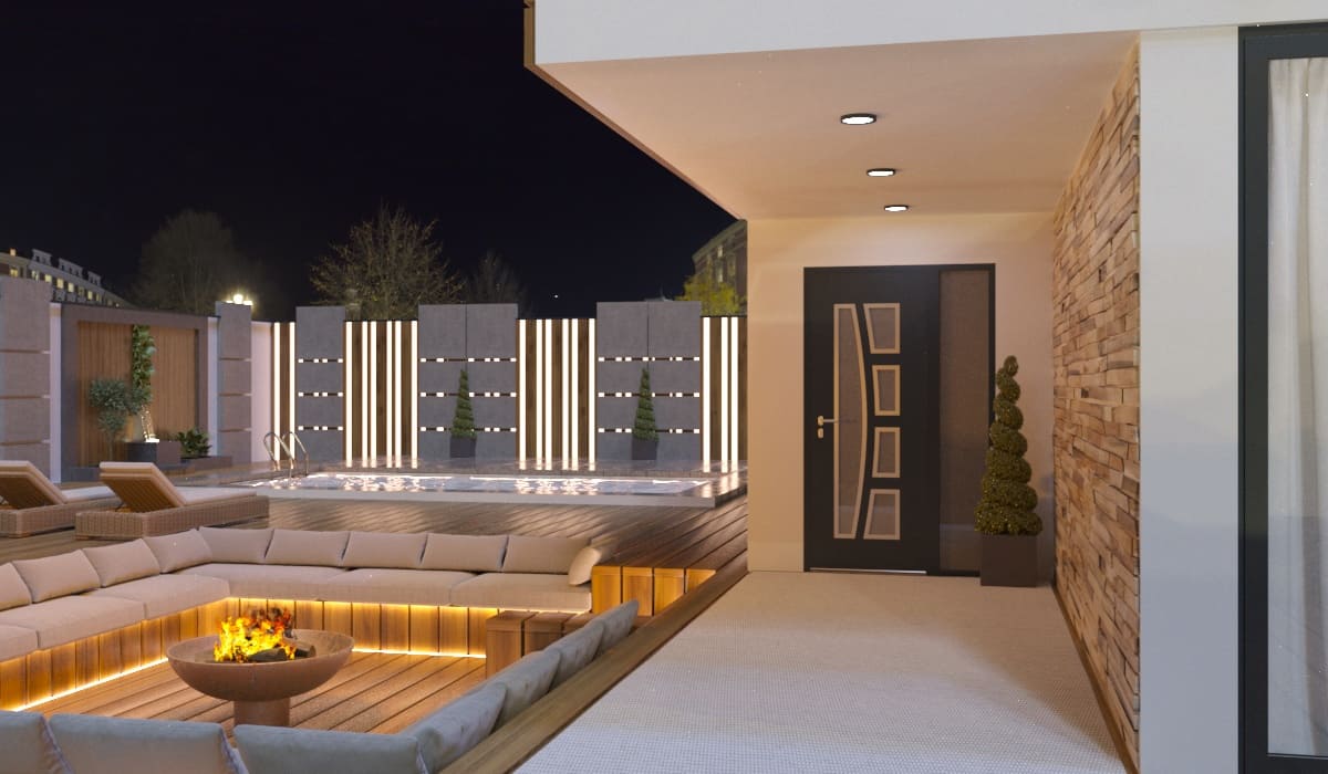 Porte d'Entrée en Aluminium Sur Mesure Rinia Alunox Tierce Fixe Vitree - Image 3