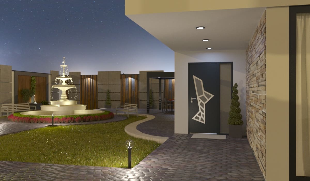 Porte d'Entrée en Aluminium Sur Mesure Saria Alunox Tierce Fixe Vitree - Image 3