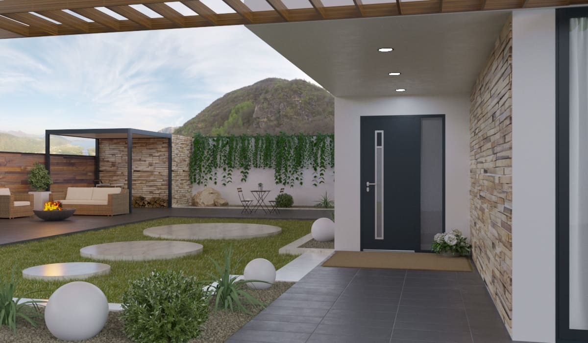 Porte d'Entrée en Aluminium Sur Mesure Silba Alunox Tierce Fixe Vitree - Image 3