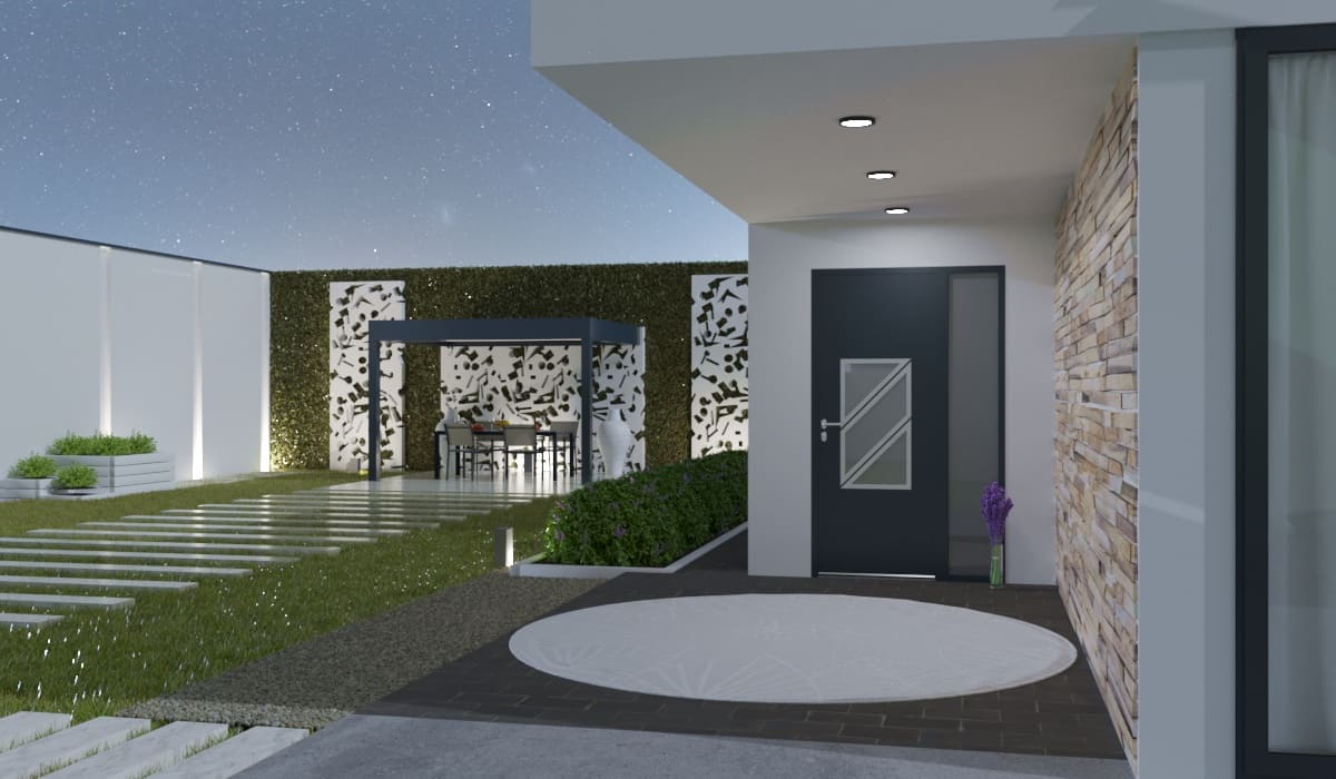 Porte d'Entrée en Aluminium Sur Mesure Zante Alunox 1 Tierce Fixe Vitree - Image 3