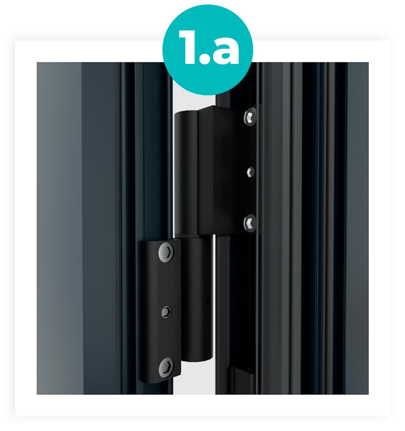 Paumelle réglable pour monobloc 50 mm et 65 mm
