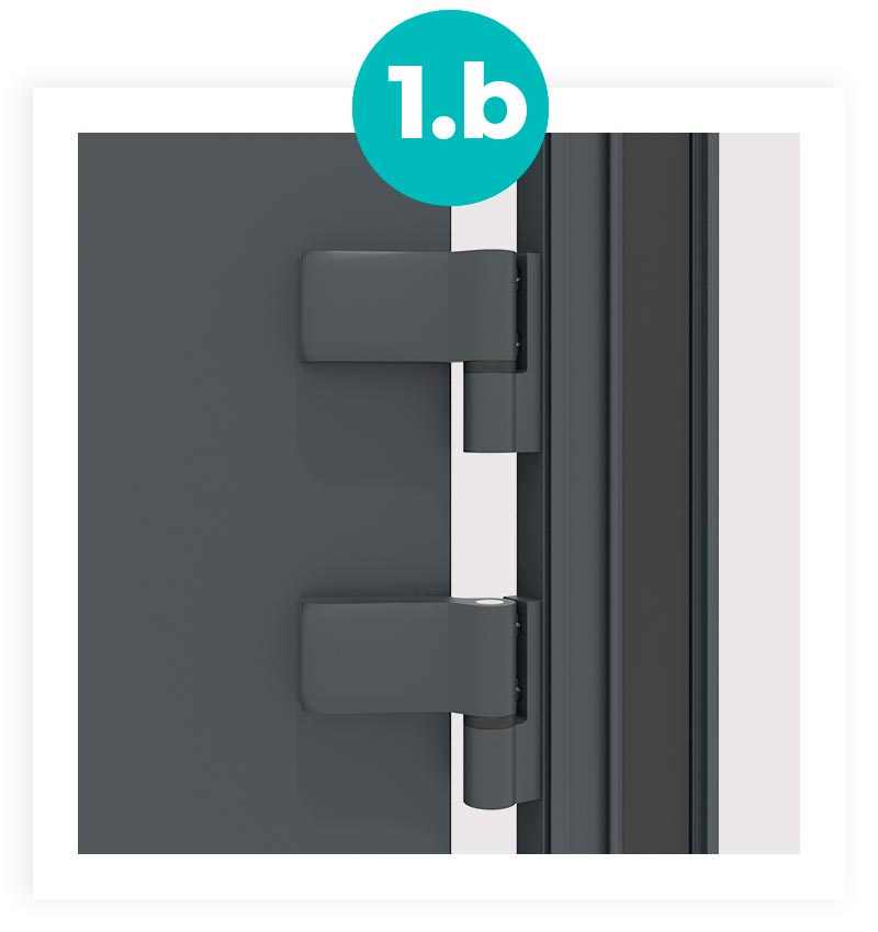 Paumelle réglable pour monobloc 85 mm et 105 mm