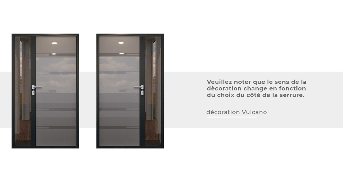 Decoration Porte d'Entrée Vitrée Vulcano
