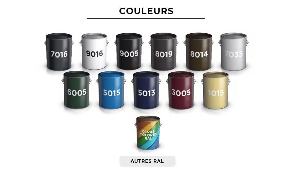 Porte de Service en Aluminium Couleurs