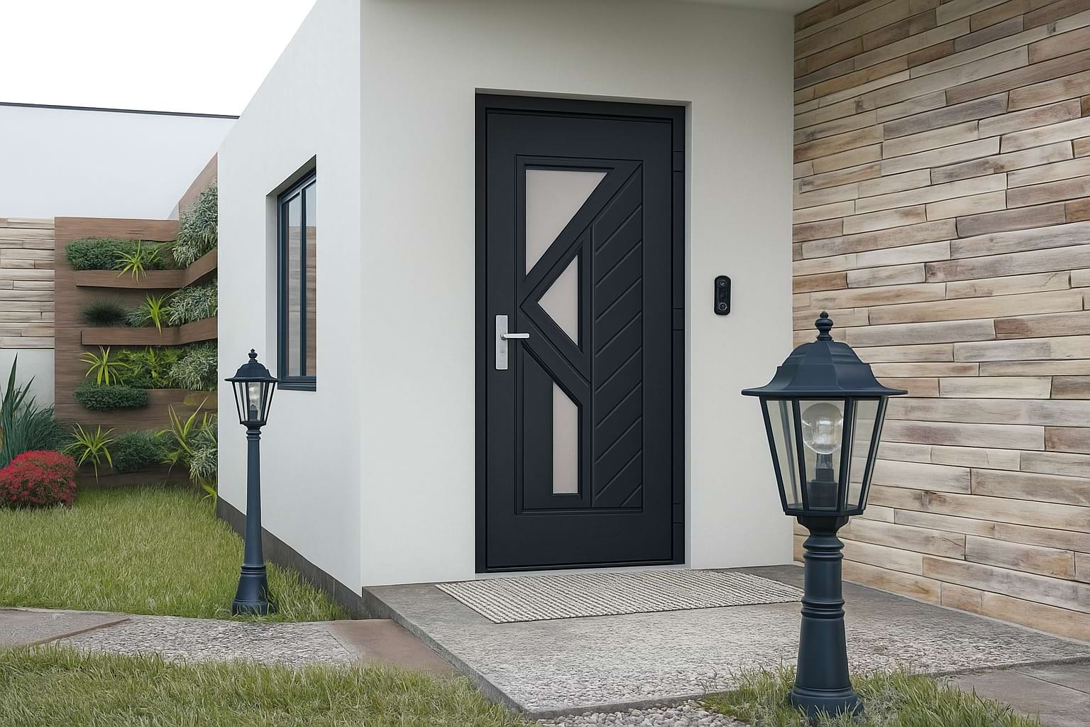 Porta de entrada em PVC personalizada - Imagem 1