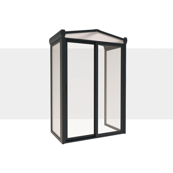 Sas d'Entrée 2x1 m Toiture Polycarbonate 2 Pans