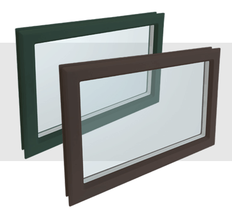 Visor Fosco Porta de Garagem Seccionada Verde, Castanho