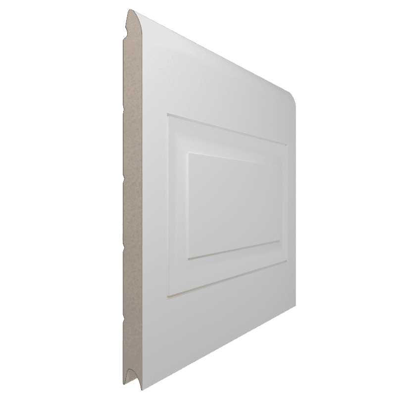 Painel Porta de Garagem Seccionada Almofadado Vista Exterior