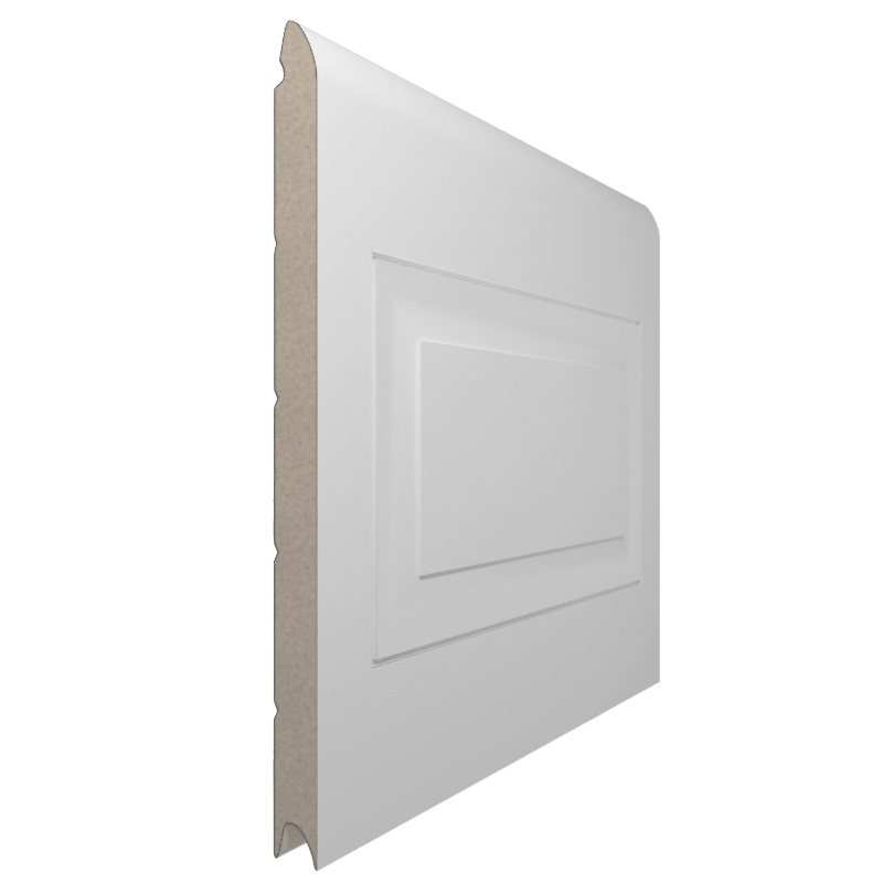 Painel Porta de Garagem Seccionada Almofadado à Medida Vista Exterior