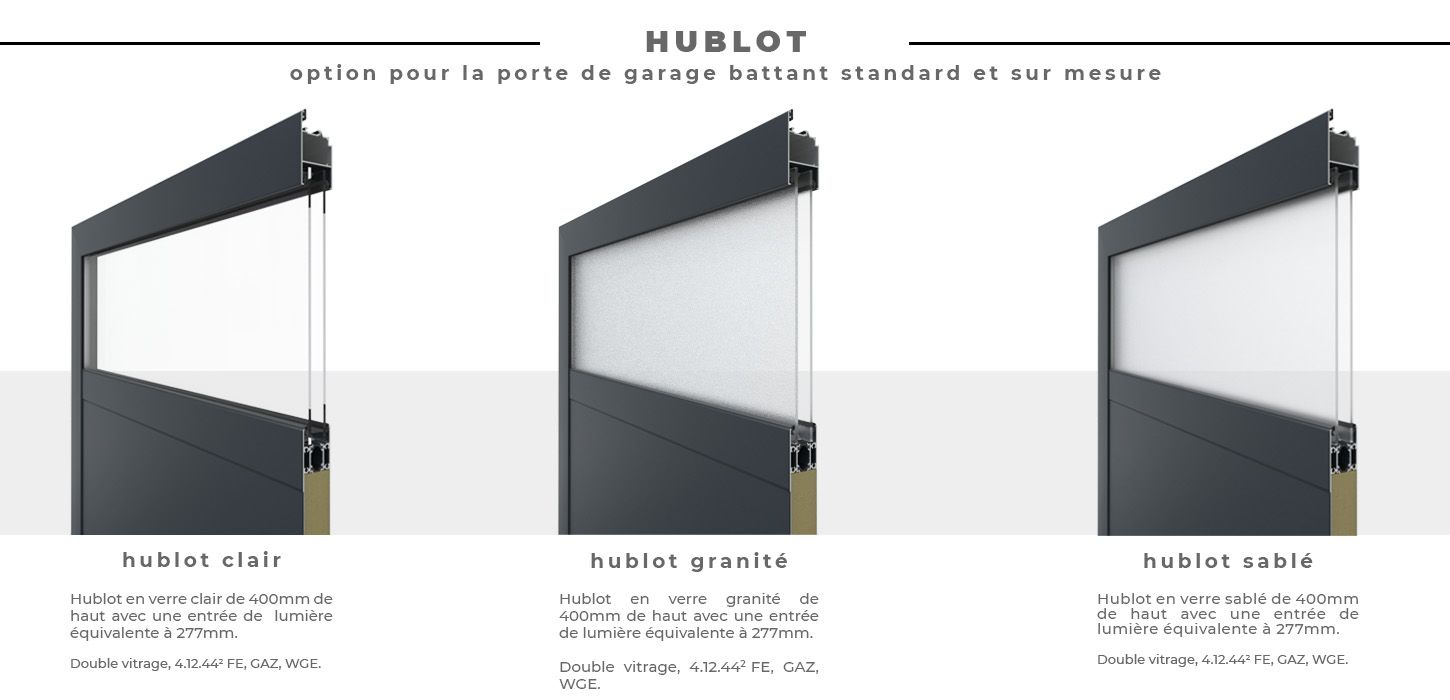 Hublot Option Pour la Porte de Garage
