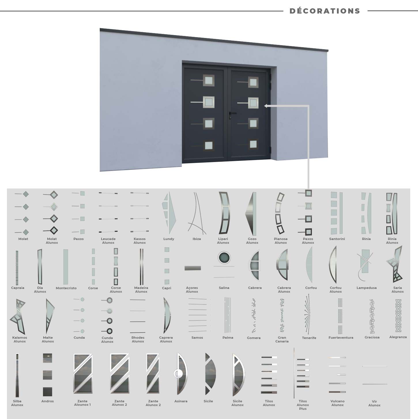 Décor Porte de Garage Battant Sur Mesure