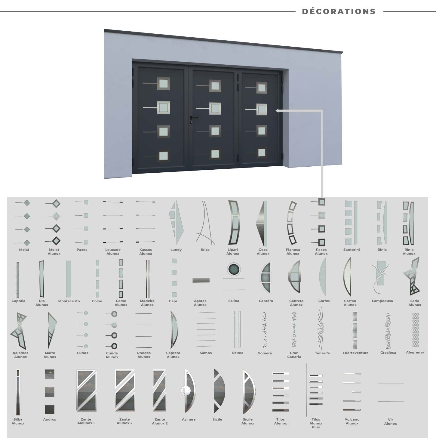 Décor Porte de Garage Battant Sur Mesure
