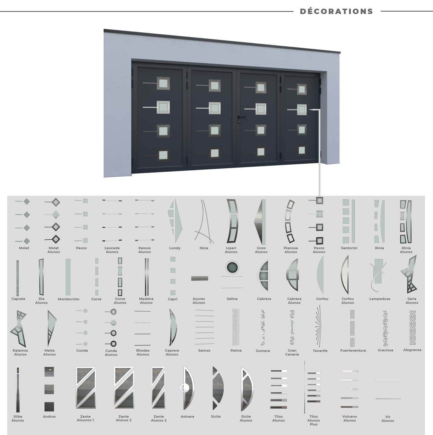 Décor Porte de Garage Battant Sur Mesure