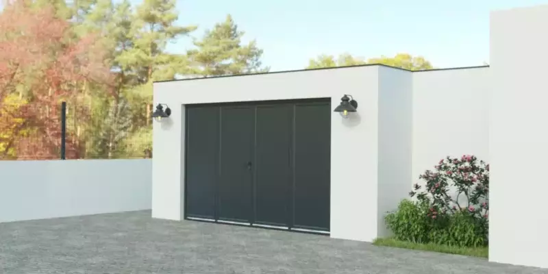 Porte de Garage Aluminium Battant 4 Vantaux