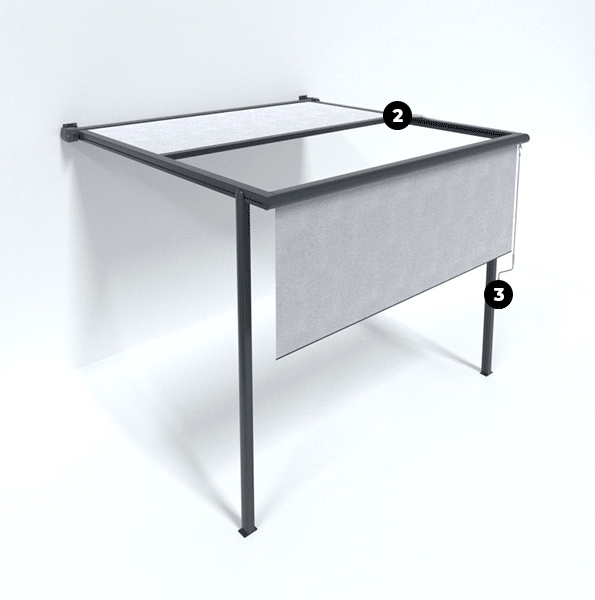 Estore superior Pérgola de Toldo Motorizado