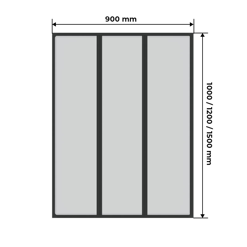 Ensemble de 3 Verrieres Miroir