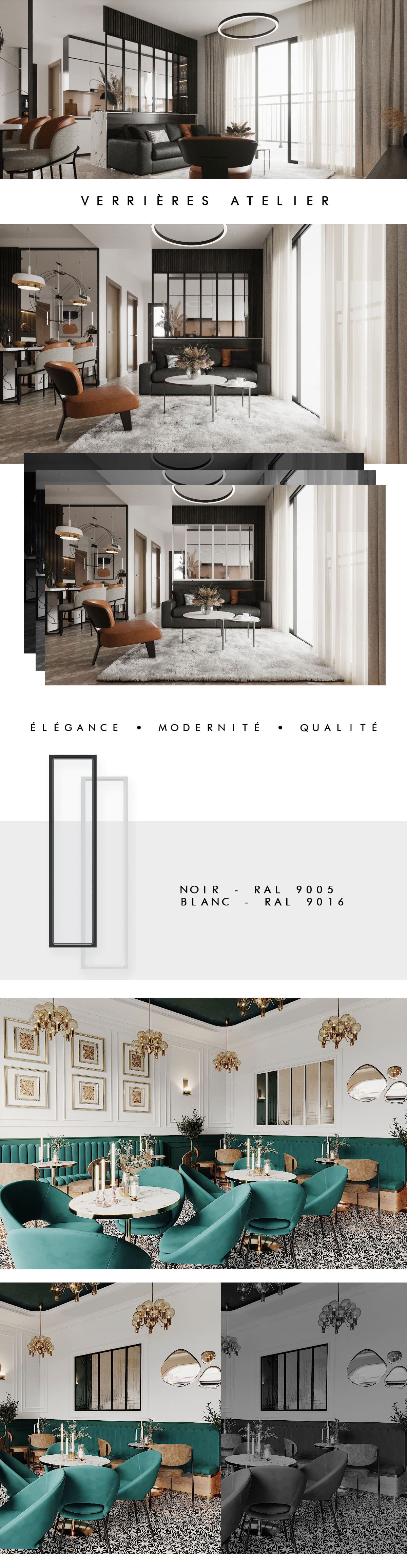 Descriptif Ensemble de 6 Verrieres Acier Type Atelier