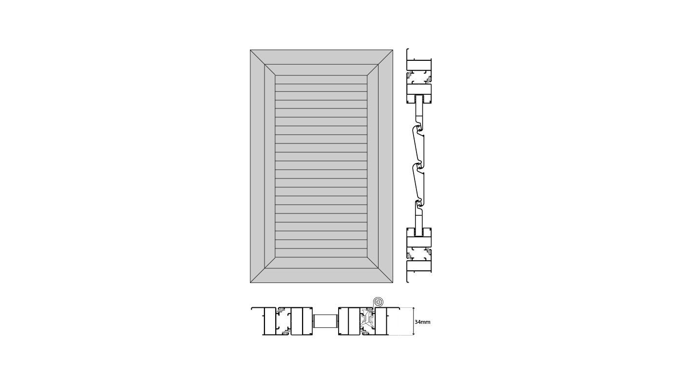 Volet Brise Soleil dimensions 1 vantail