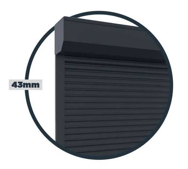 Lâmina 43 mm Persiana Enrolável Solar à Medida