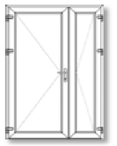 Porta de serviço de PVC cheia